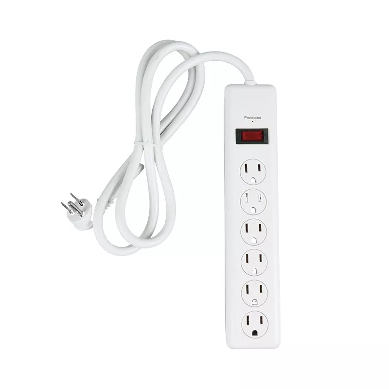 サージプロテクターと過負荷保護を備えた 10FT US 電源タップ
